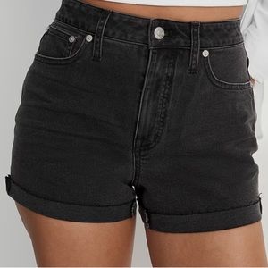 Madewell Curvy High Rise Shorts Black Size 25